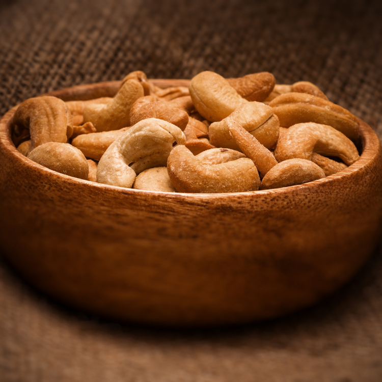Modern cashew serving presentation